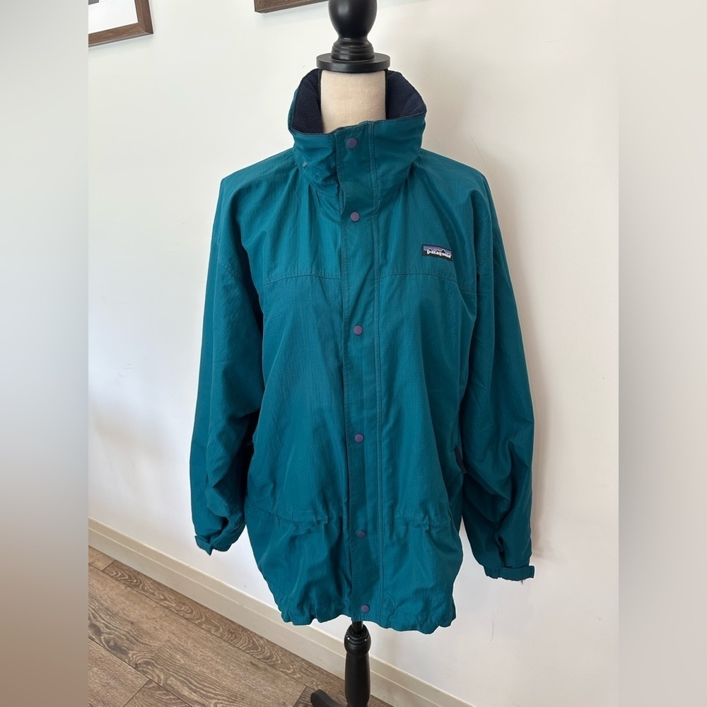 VTG Patagonia Winter Jacket Peacock Blue Green SZ L EUC